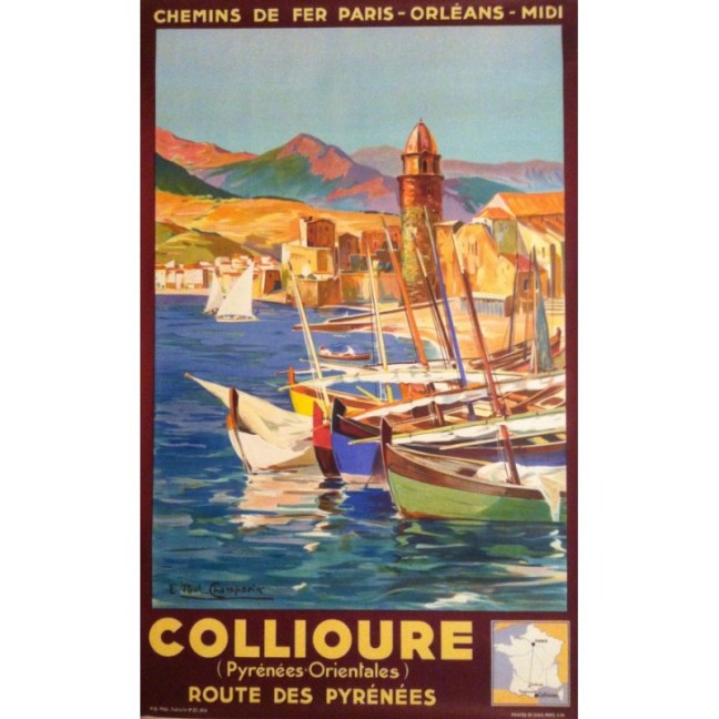 original-vintage-poster-collioure-route-des-pyrenees-e-paul-champseix